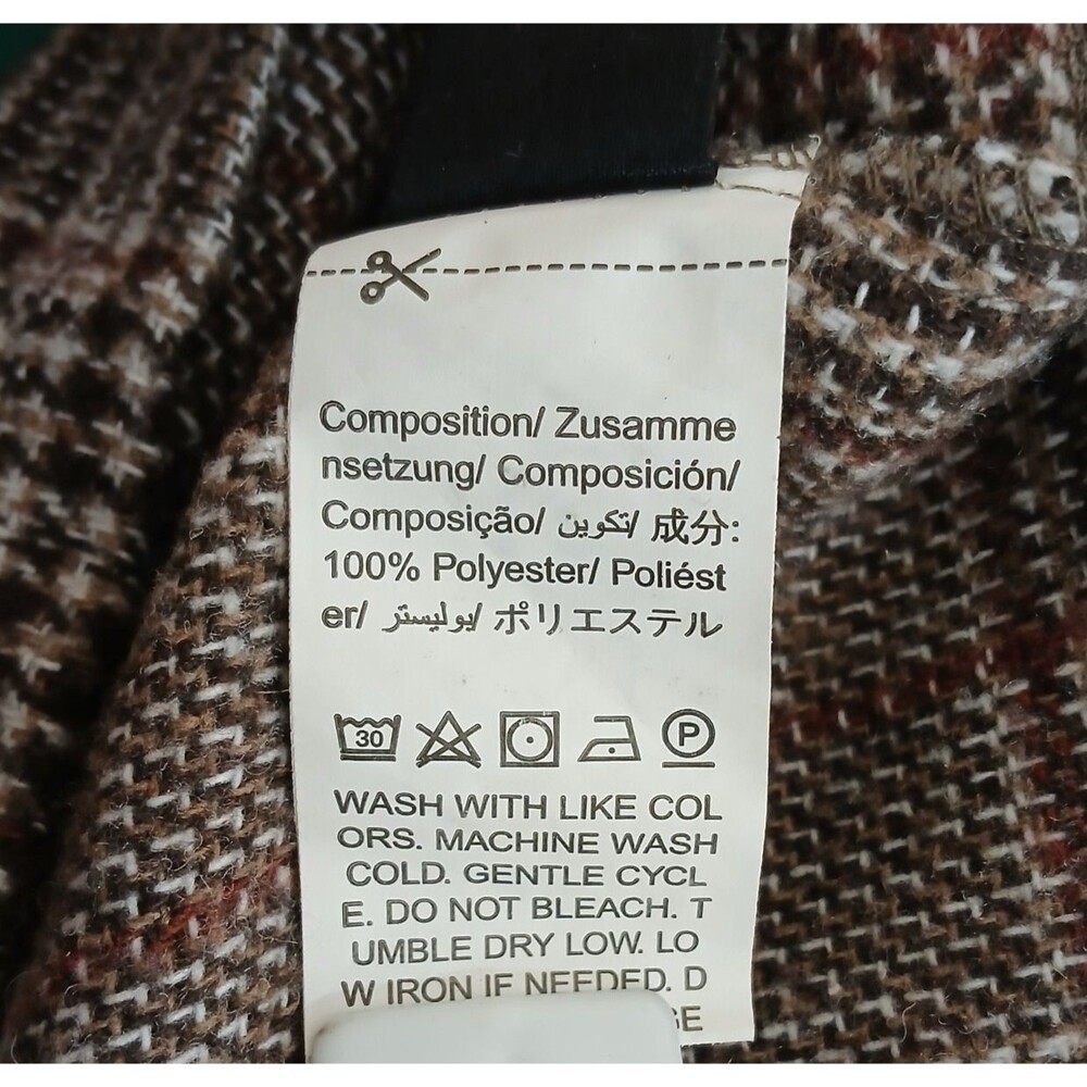 SheIn Y2K Women Brown Plaid Sleeveless Mini Jumper Dress Preppy Academia Medium - Picture 6 of 7